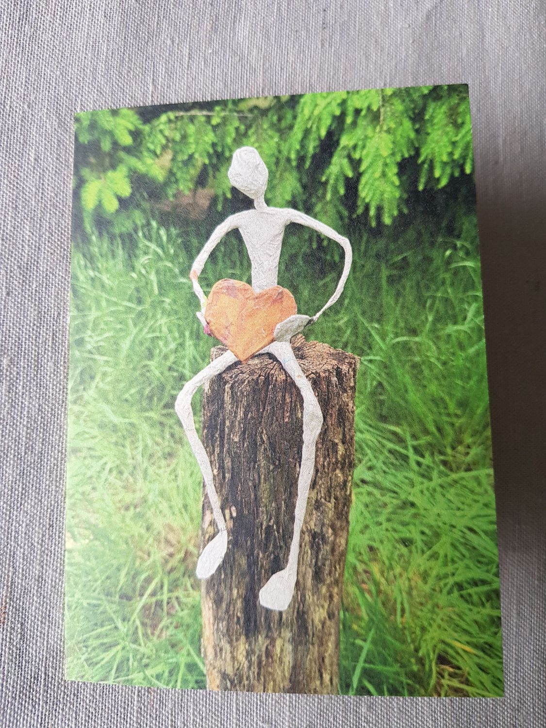 Dubbele A6 kaart Mannetje met hartje