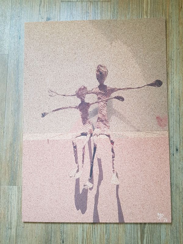 Kurk 50 x 70 cm Broeders op de rand