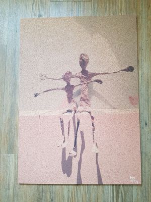 Kurk 50 x 70 cm Broeders op de rand