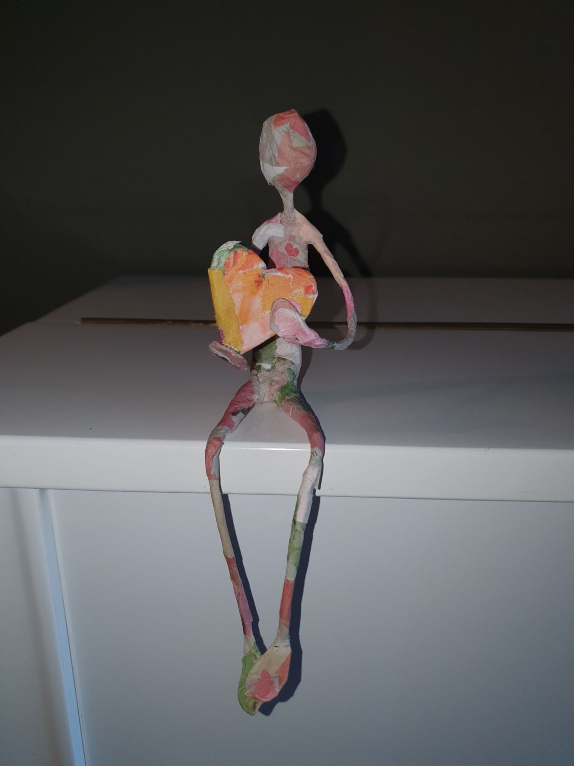 Troostmannetje geel, klein formaat met hartje Troostmannetje geel, klein formaat met hartje