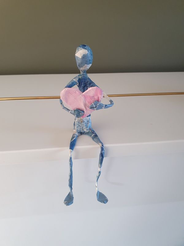 Troostmannetje klein formaat, met hartje Troostmannetje klein formaat, met hartje