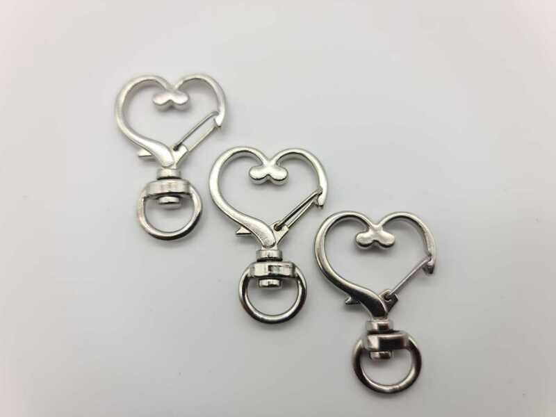 Karabiner Herz silber