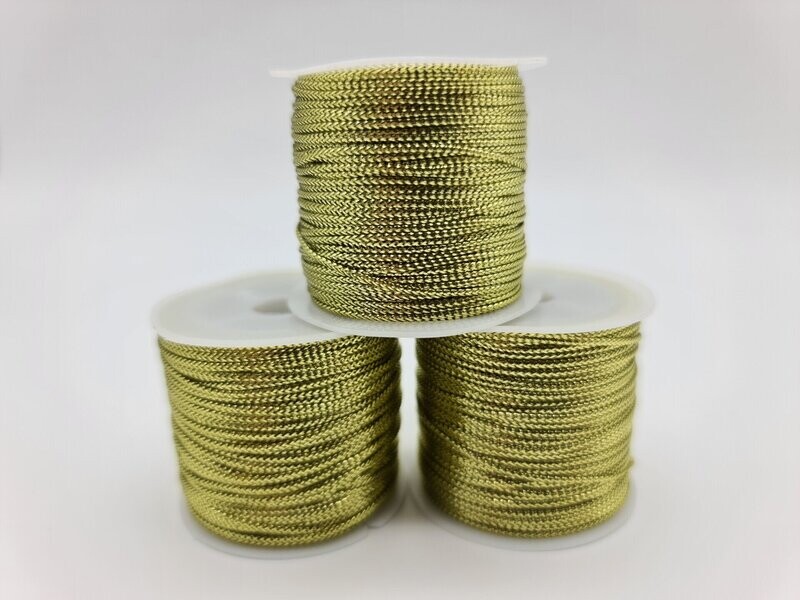 Flachkordel mit Lurex Breite 1,1 mm Weihnachten gold