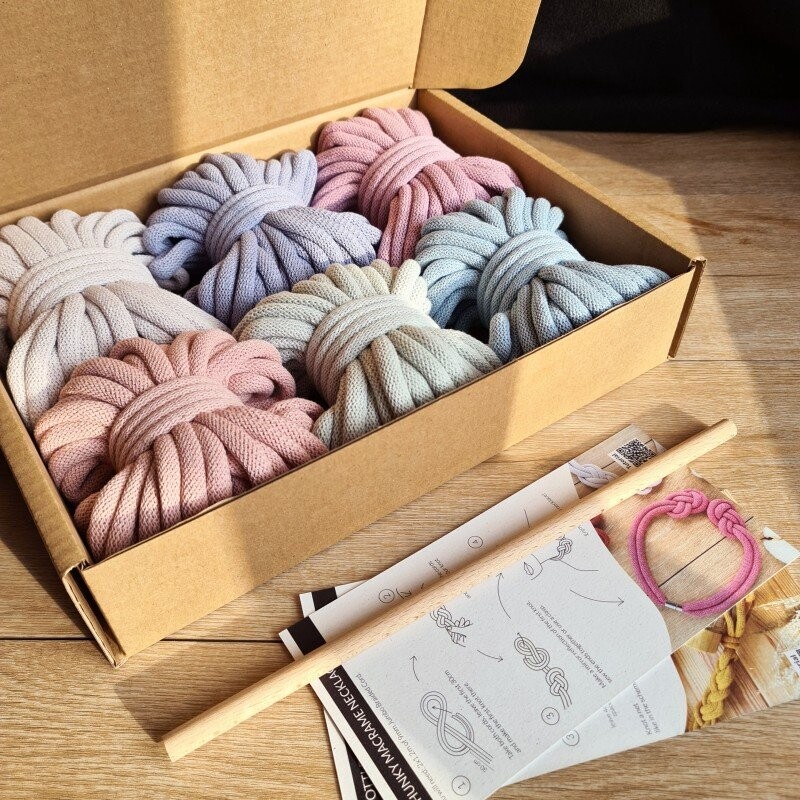 Bobbiny  DIY Set Jumbo 9mm geflochten, Variante: Pastel