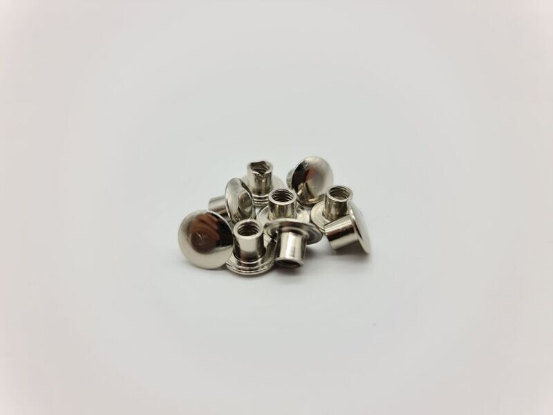 Buchschrauben Silber vernickelt 10 Stk.