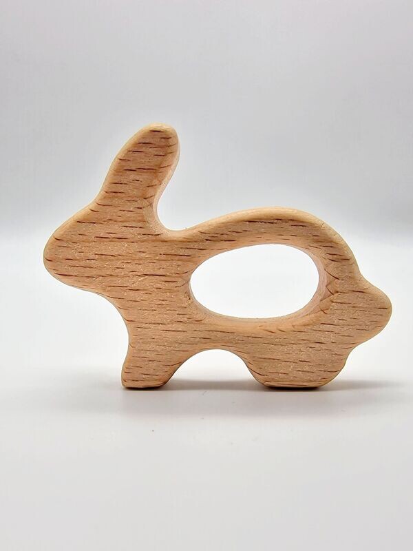 Hase Greifring Holzring Beißring Kinder Baby