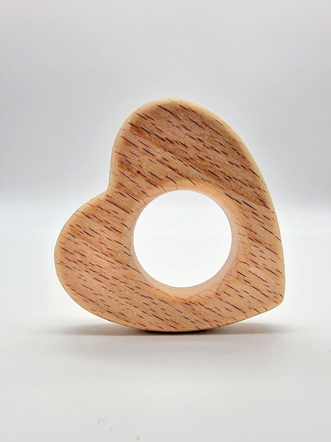 Herz 2 Greifring Holzring Beißring Kinder Baby