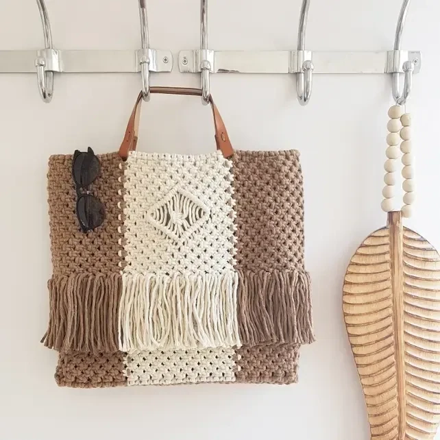 Hoooked DIY Makramee-Set Boho Tasche Isola