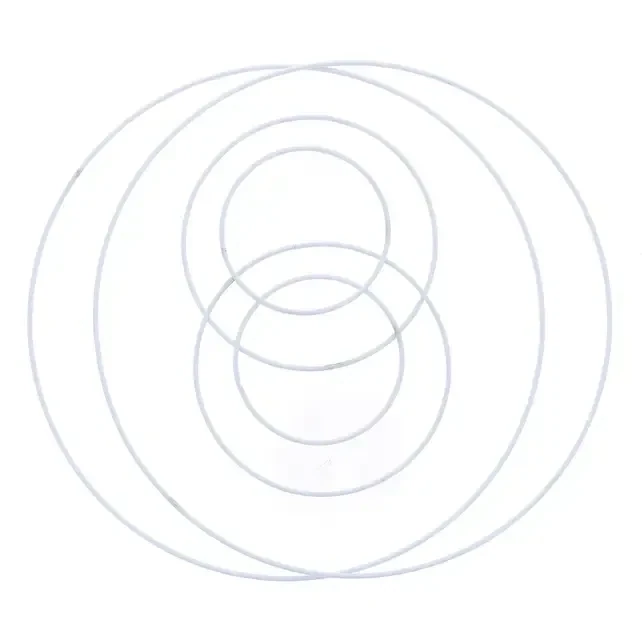Hoooked Set von 6 Makrameeringen (10,15,30cm)