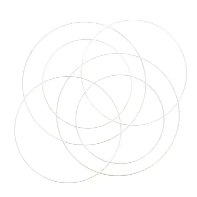 Hoooked Set von 6 Makrameeringen (25,30,35cm)