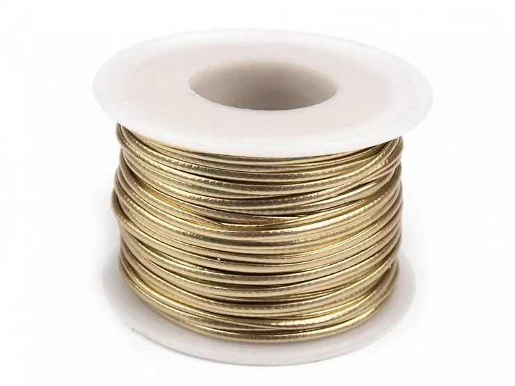 Kunstlederschnur 1,5mm, Farbe: Gold