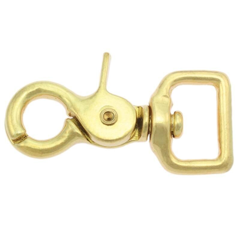 Scherenkarabiner Messing 66mm gerader Wirbel 20mm