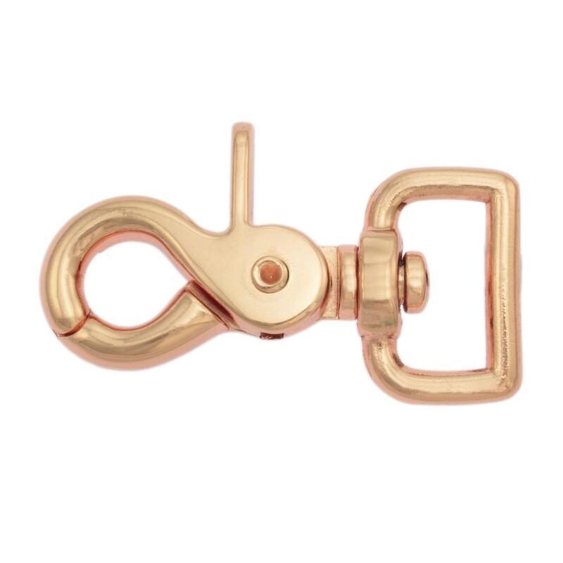 Scherenkarabiner Rosegold 59mm gerader Wirbel 20mm