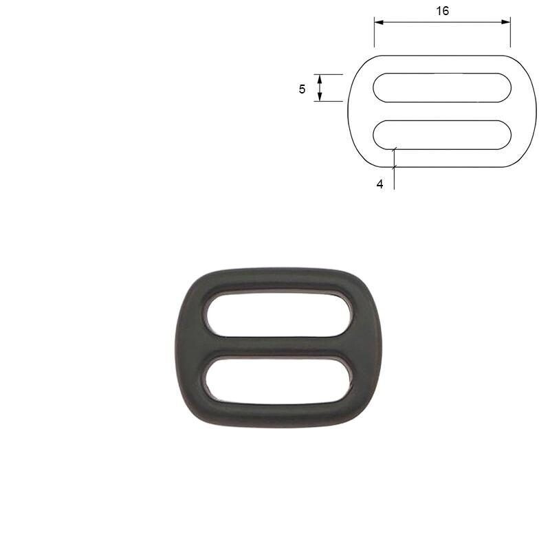 Schlaufe Schwarz 16 x 4mm