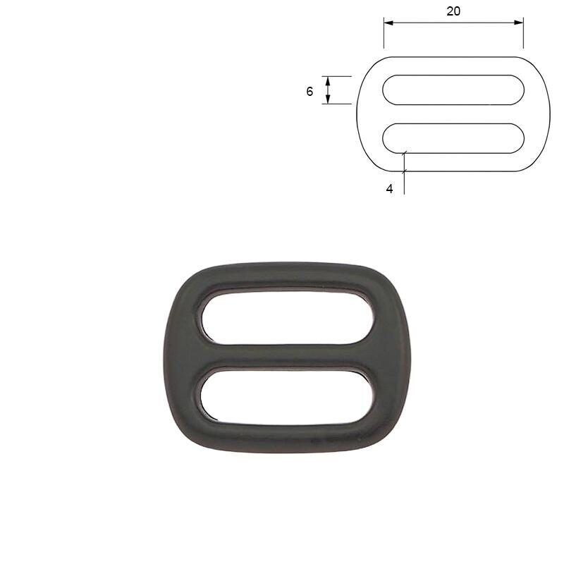 Schlaufe Schwarz 20 x 4mm