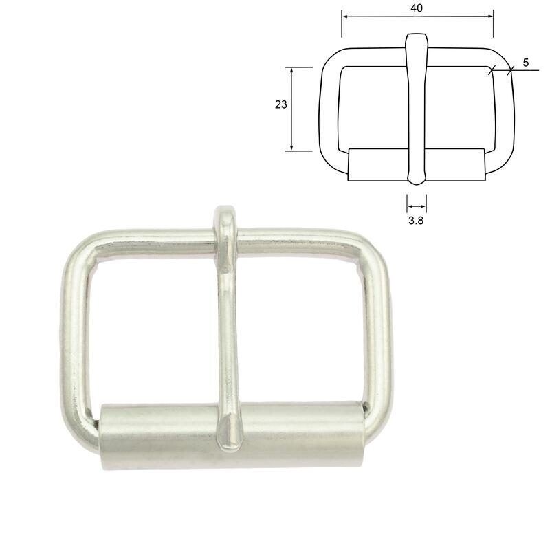 Rollschnalle Silber 40mm