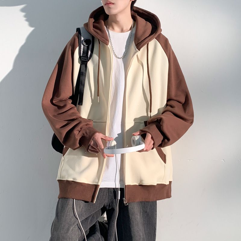 Cardigan Sweater Men&#39;s Spring And Autumn American Fashion Brand Heavy Jacket Boys Clothes Hooded Couple Top Autumn Coat