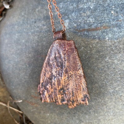 Moss Green Labradorite in Copper Pendant