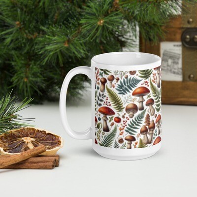 White glossy mug