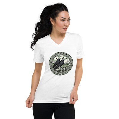 Two Ravens Unisex Short Sleeve V-Neck T-Shirt