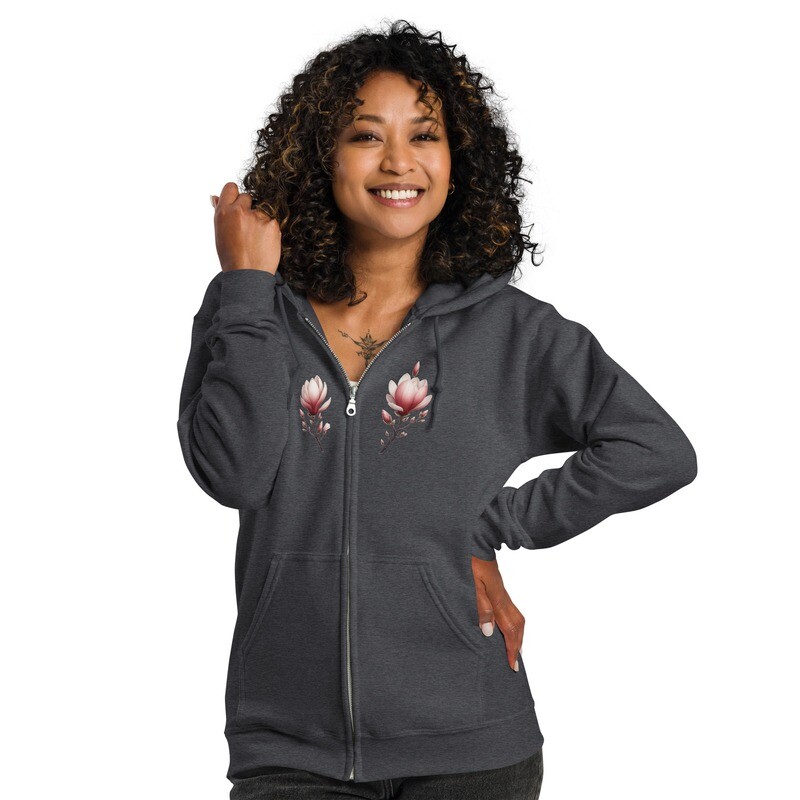 Spring Flower Goddess Unisex heavy blend zip hoodie