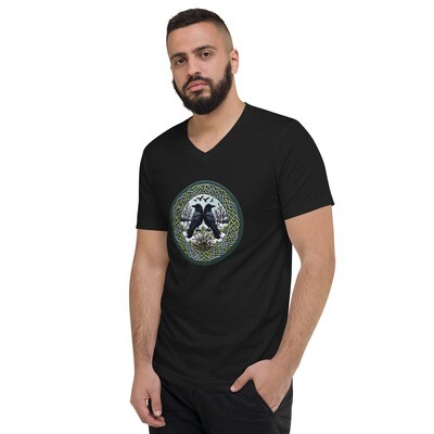 Twin Ravens Unisex Short Sleeve V-Neck T-Shirt