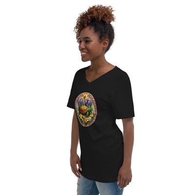 Turtle Totem Unisex Short Sleeve V-Neck T-Shirt