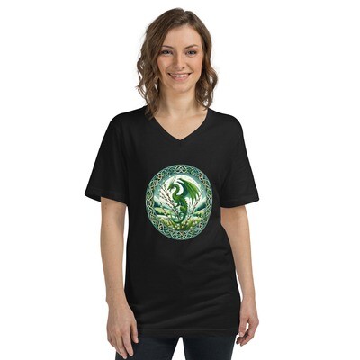 Spring Dragon Unisex Short Sleeve V-Neck T-Shirt