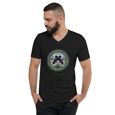 Twin Ravens Unisex Short Sleeve V-Neck T-Shirt