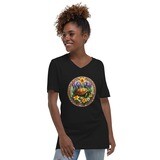 Turtle Totem Unisex Short Sleeve V-Neck T-Shirt