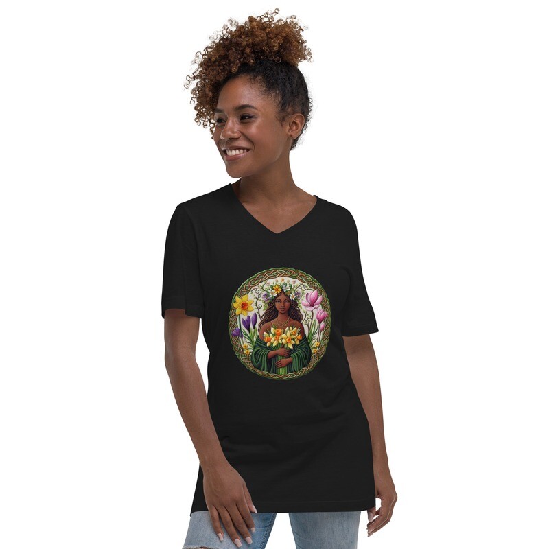 Spring Goddess Unisex Short Sleeve V-Neck T-Shirt