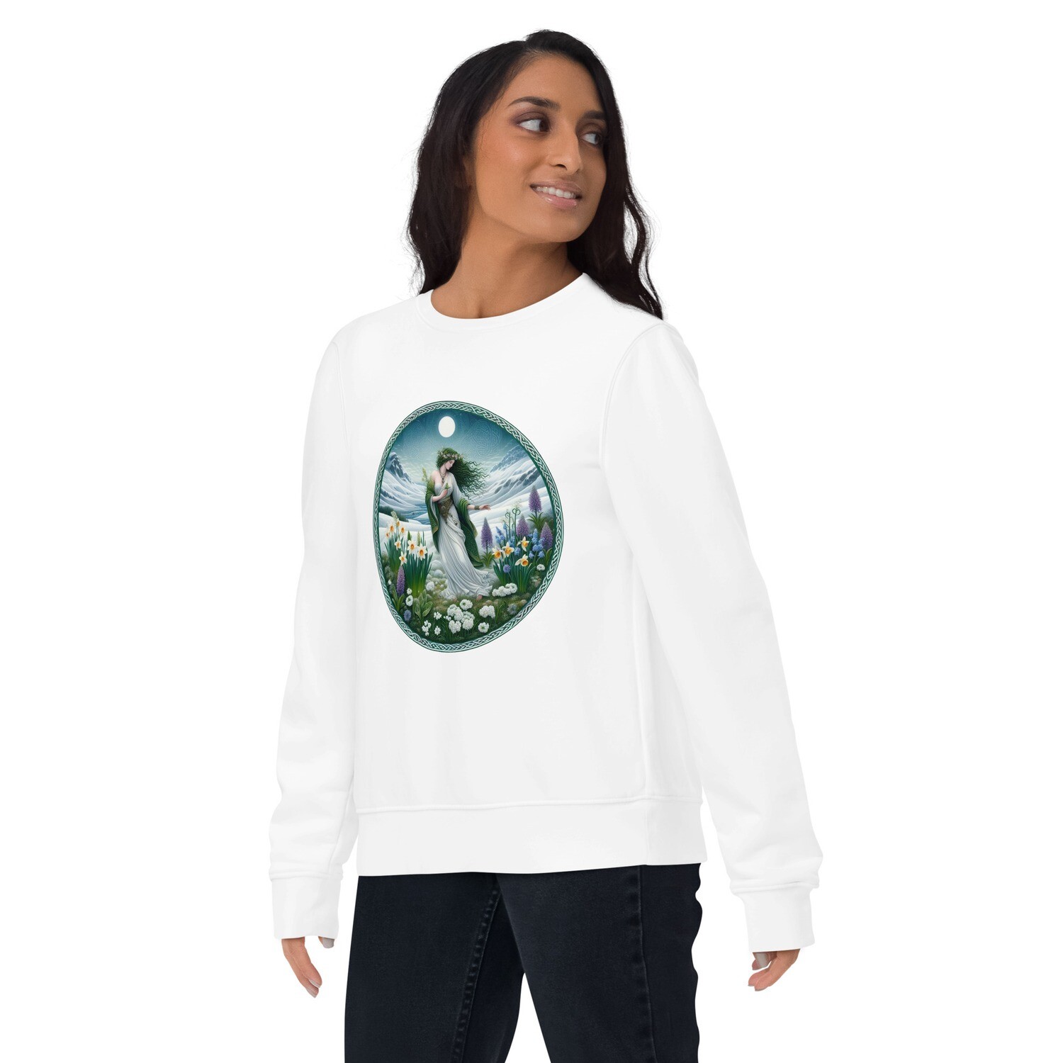 Goddess of Early Spring Unisex eco sweatshirt Goddess of Early Spring Unisex eco sweatshirt