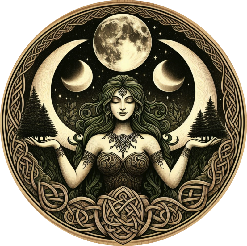 Earth and Moon Goddess Unisex Long Sleeve Tee