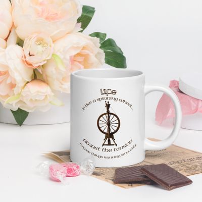 White glossy mug