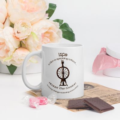 White glossy mug