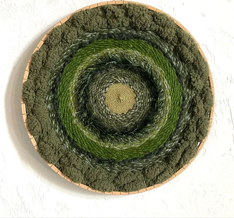 Moss Round Mandala Weaving