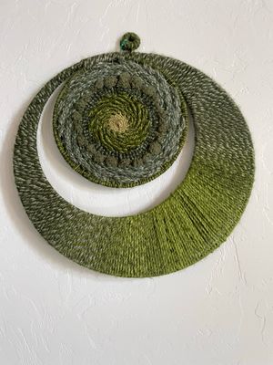 Forest Moon Handwoven Tapestry Wall Hanging – Nature-Inspired Fiber Art
