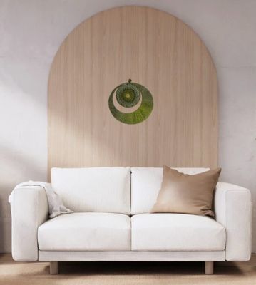 Forest Moon Handwoven Tapestry Wall Hanging – Nature-Inspired Fiber Art