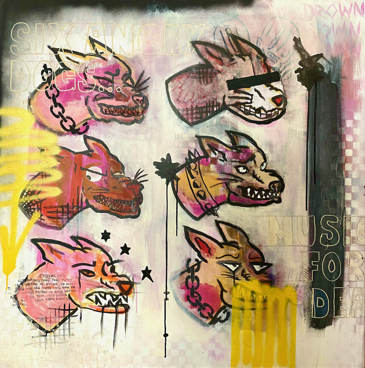 Six angry dogs