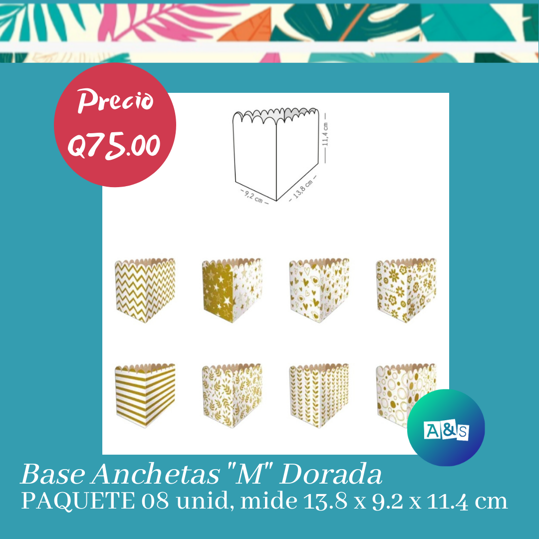 Base Anchetas &quot;M&quot; Dorada