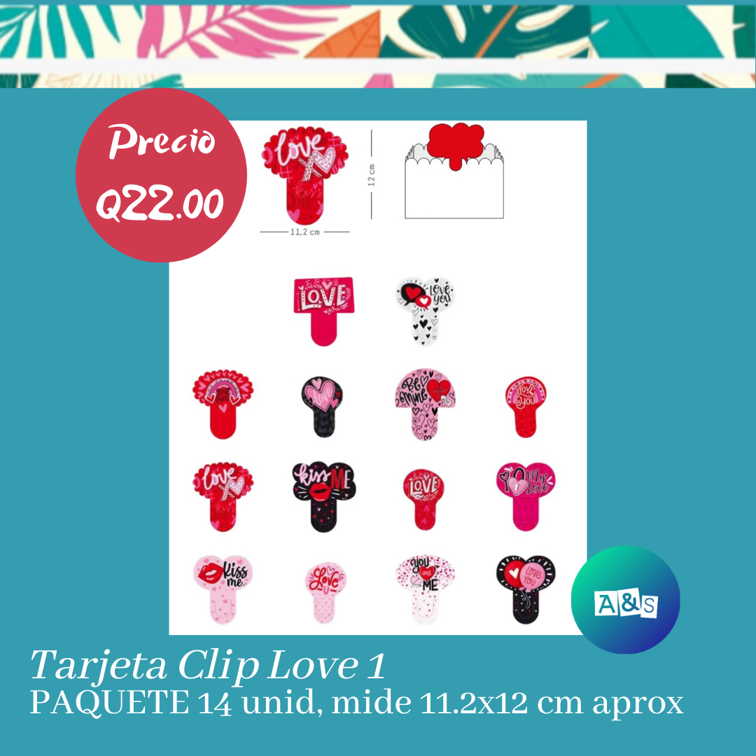 Tarjetas Clip Love 1