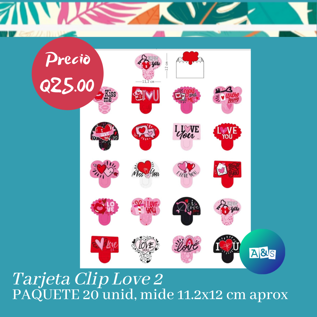 Tarjetas Clip Love 2