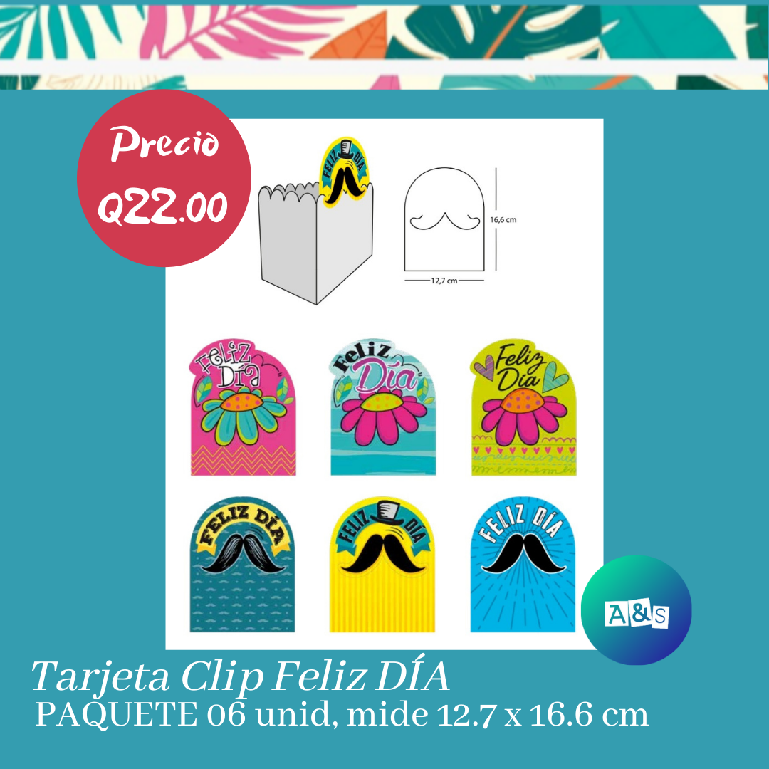 Tarjetas Clip Feliz Día