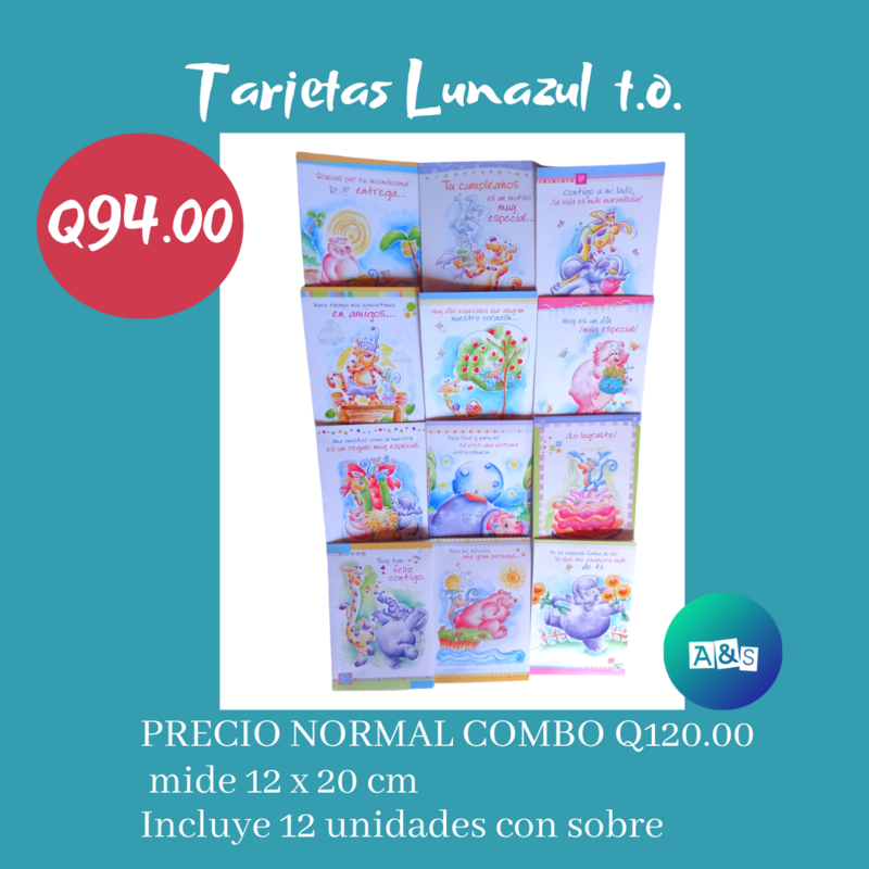 Tarjeta Lunazul T.O.
