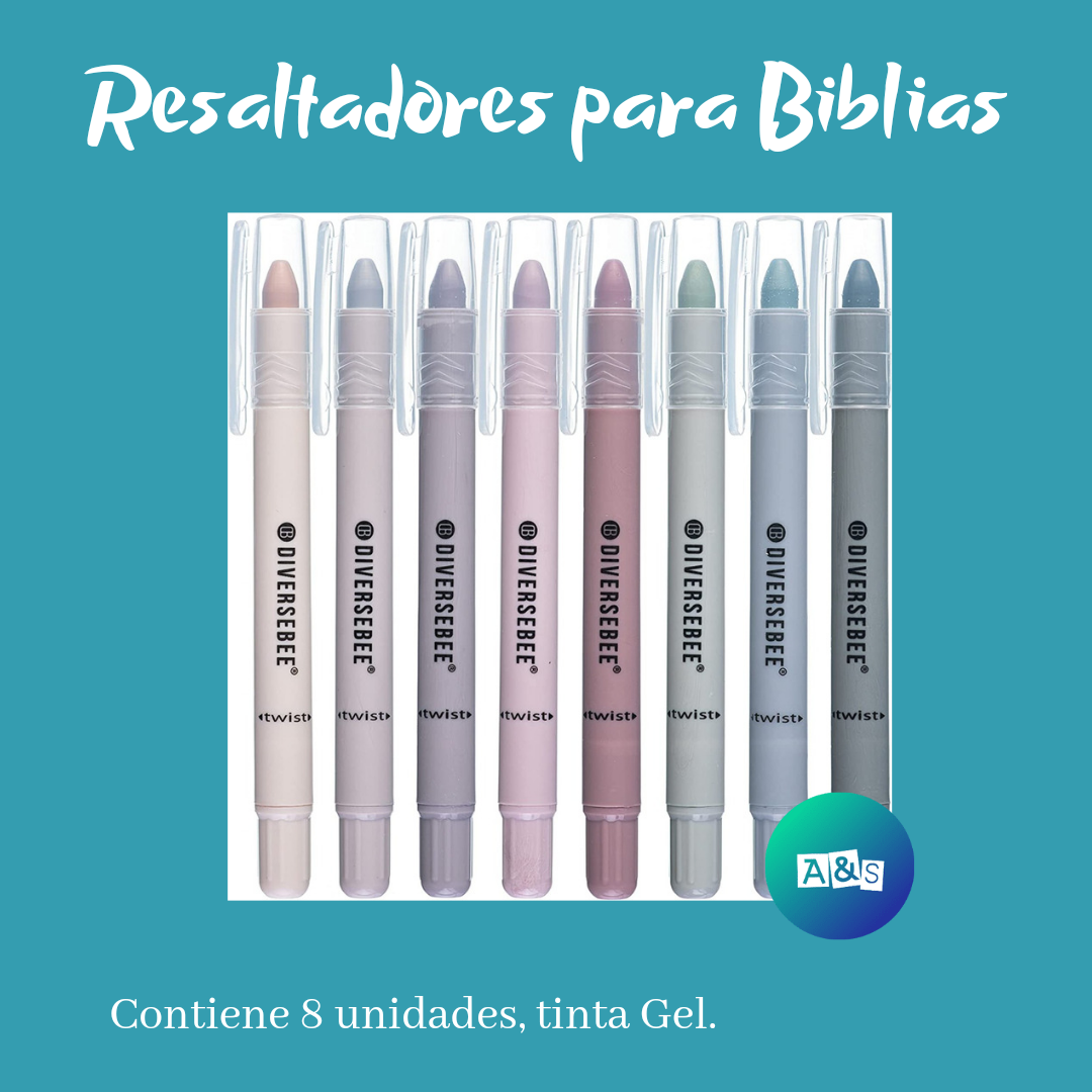Resaltador Diversebee 8 pastel obscuros 