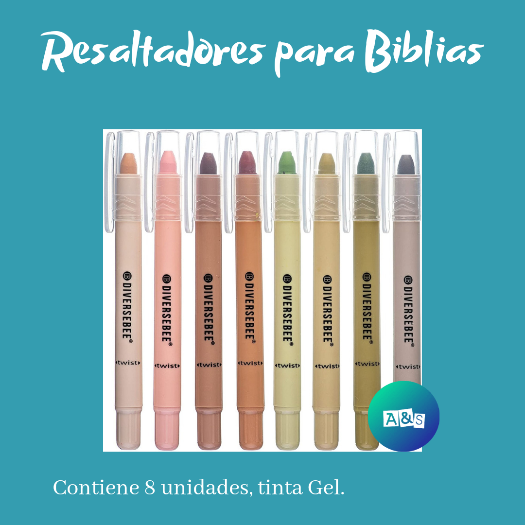 Resaltador Diversebee 8 pastel intermedios