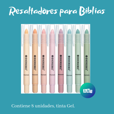 Resaltador Diversebee 8 pastel claros