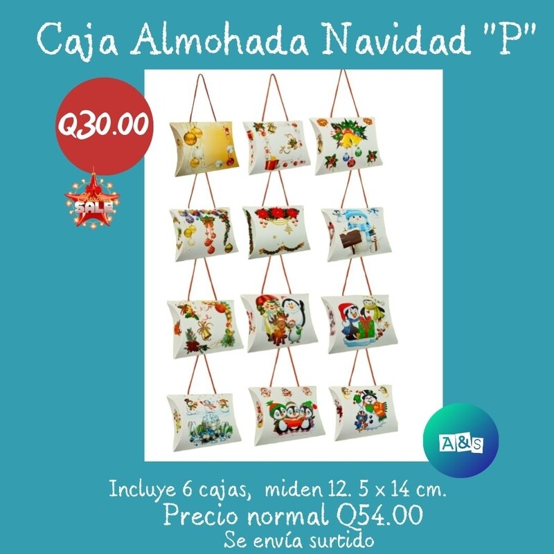 Caja Almohada Navidad &quot;G&quot;
