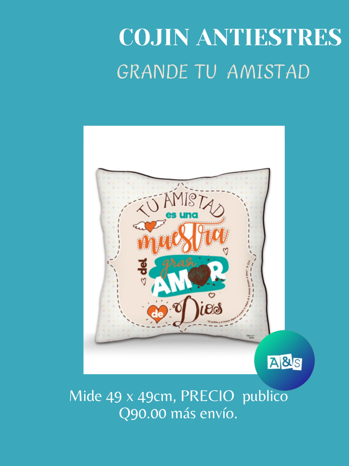 COJIN ANTI ESTRES GRANDE VARIOS DISEÑOS