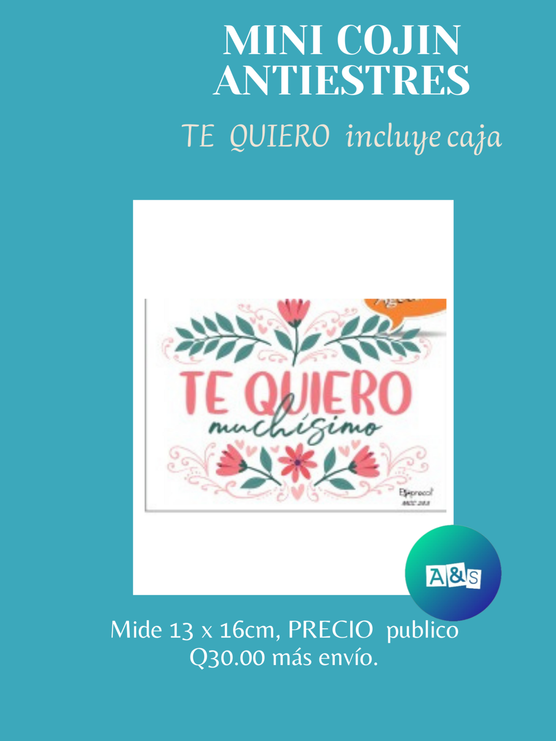 MINI COJIN ANTI ESTRES  VARIOS DISEÑOS